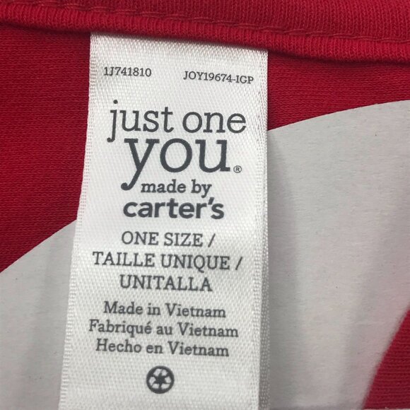 Just One You By Carters Red "My First Christmas" Baby Teething Bib New - Picture 4 of 10